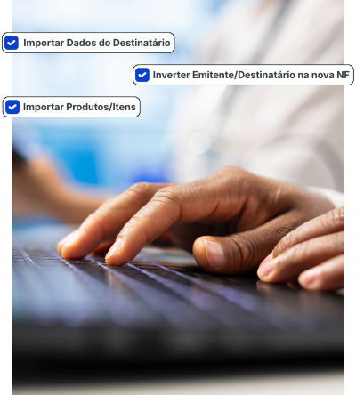 Demonstração de nota fiscal de devolução